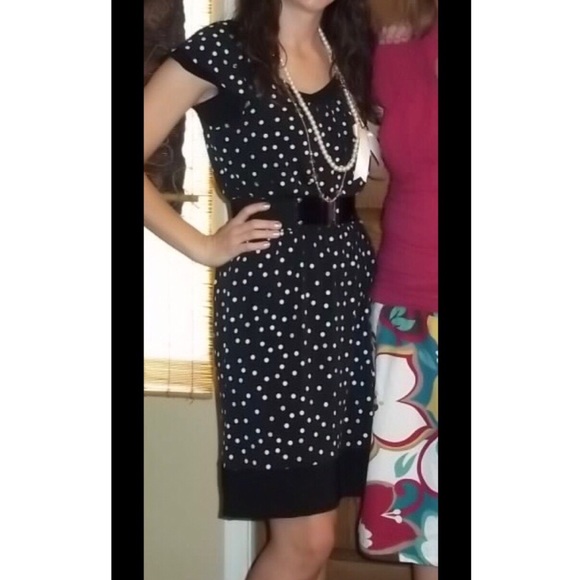 • SOLD • White House Black Market PolkaDot Dress - Picture 1 of 5