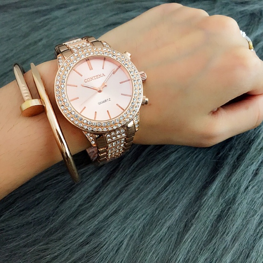 Trendy Rose Gold Watch