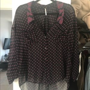 Sheer Free People blouse