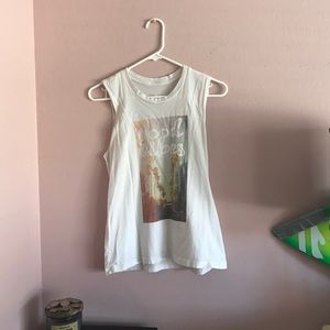 original Brandy Melville good vibes muscle tee