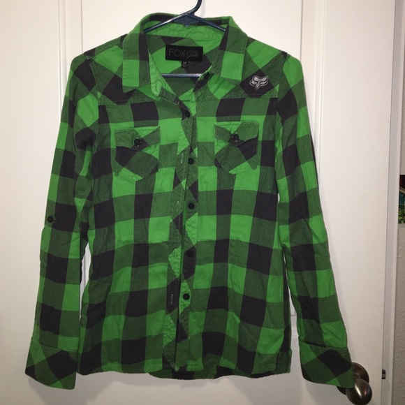 fox  Tops - Fox green flannel