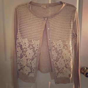 sheer lace cardigan