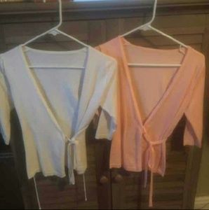 Bundle of two sexy wrap tops/blouses