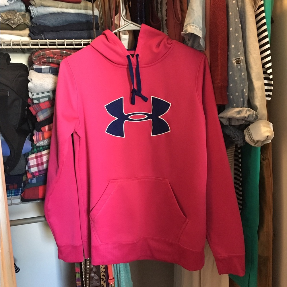 Magenta and purple Under Armour hoodie