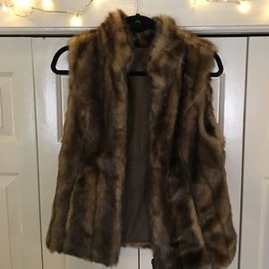 REVERSIBLE faux fur and leather vest