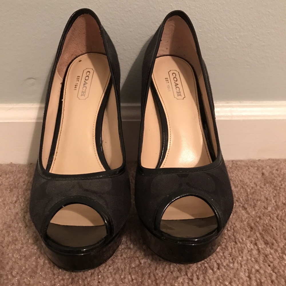Coach Peep Toe Pumps