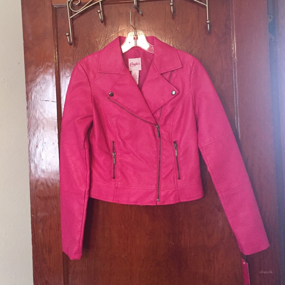 Candies Pink leather jacket
