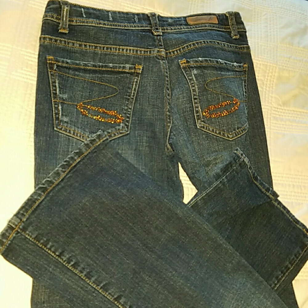 Seven7 embellished flare jeans