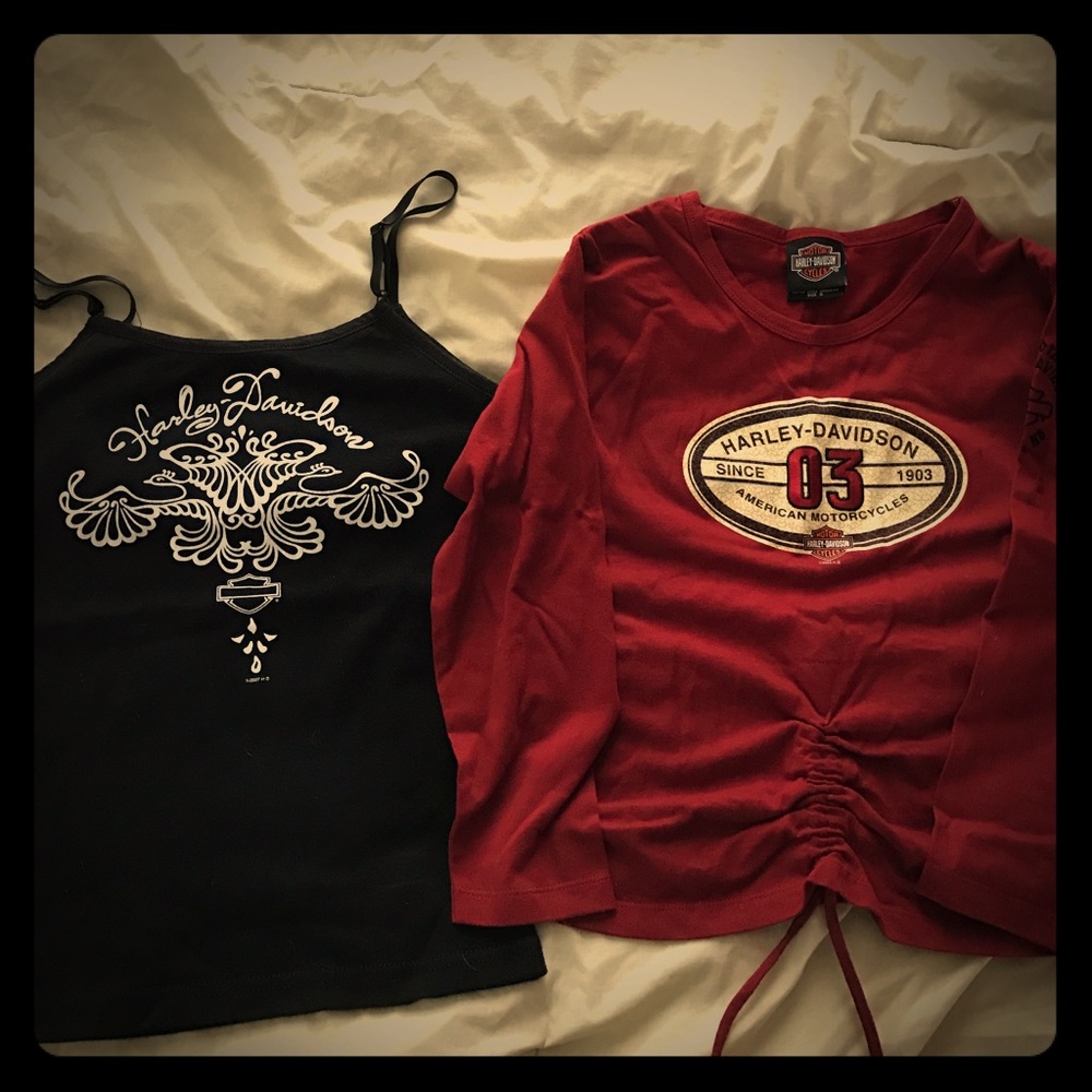Lot of 2 Harley Davidson tops