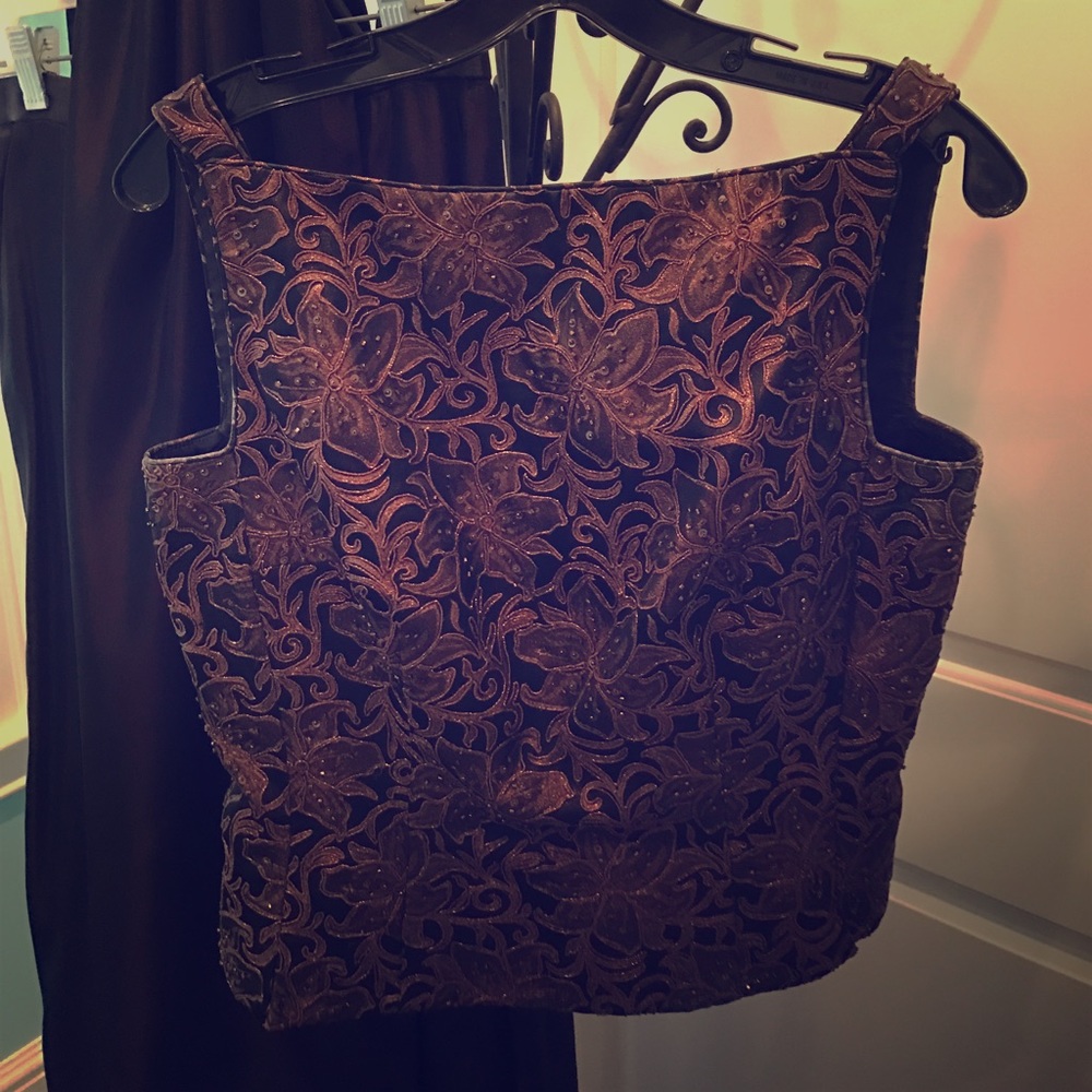 Three piece evening gown