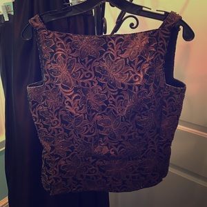 Three piece evening gown