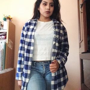 Casual blue flannel