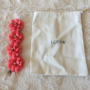 J.Crew pink/gem flower bracelet