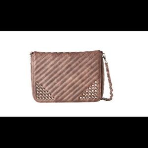 Jeanne & Jax Vegan Leather Quilted Studded Handbag