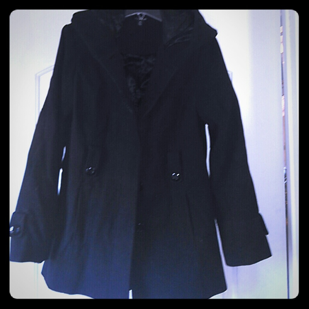 Hooded peacoat