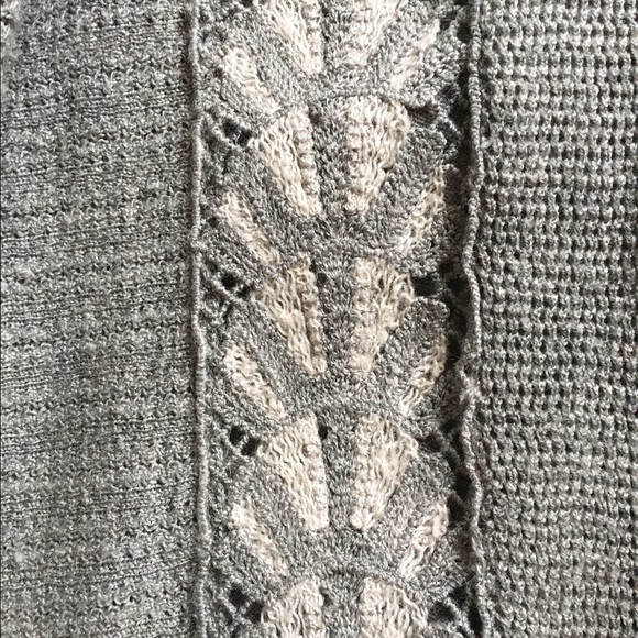 Anthropologie gray lace inset Cardigan - Picture 4 of 4