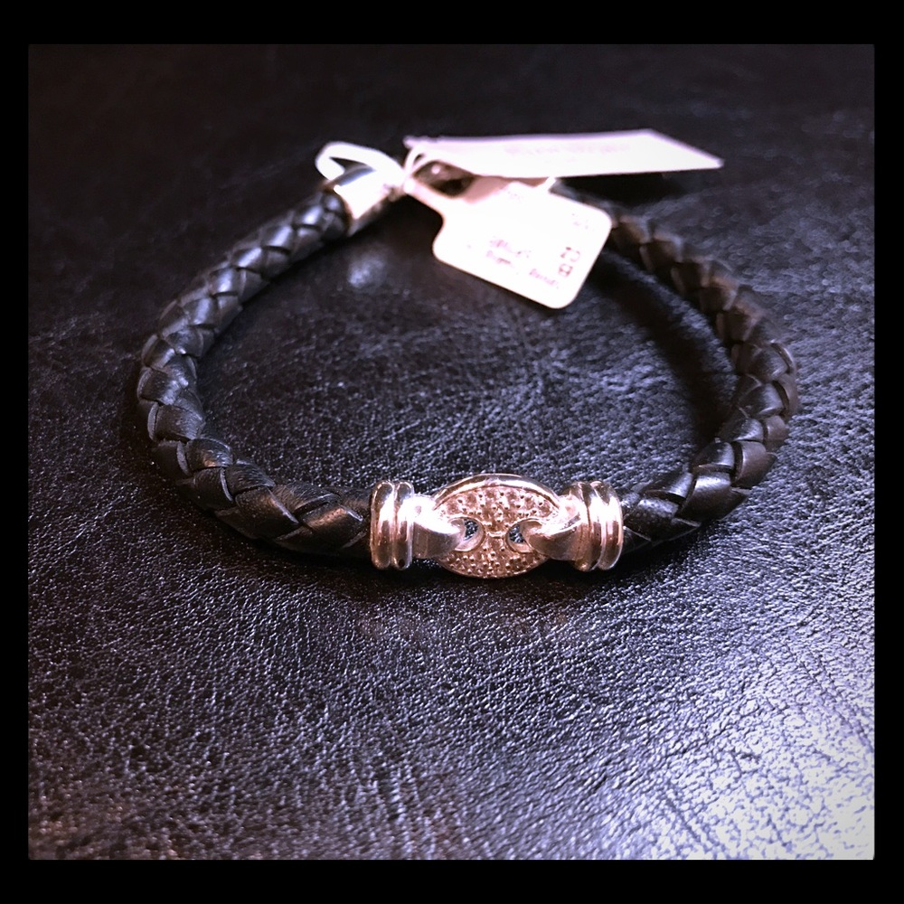 Braided leather bracelet NEW with tags!