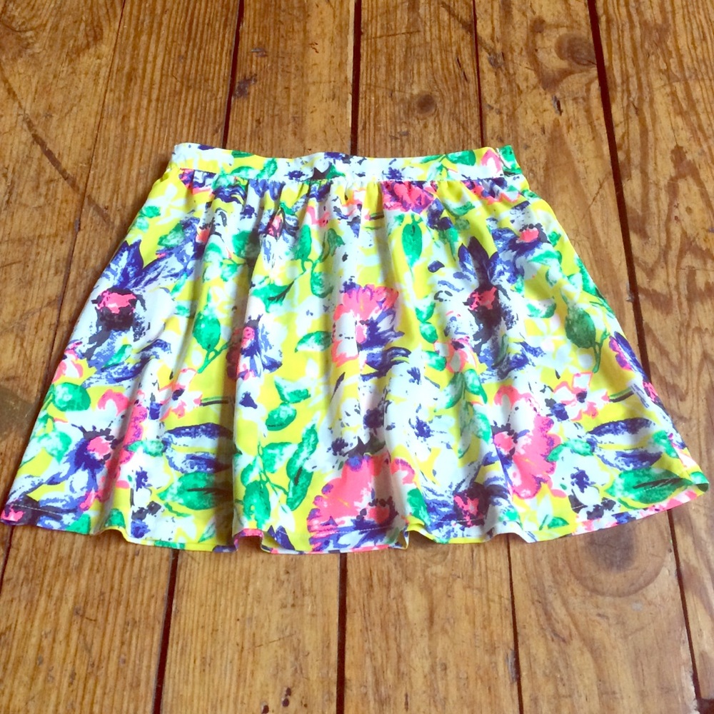Paper crane floral skirt