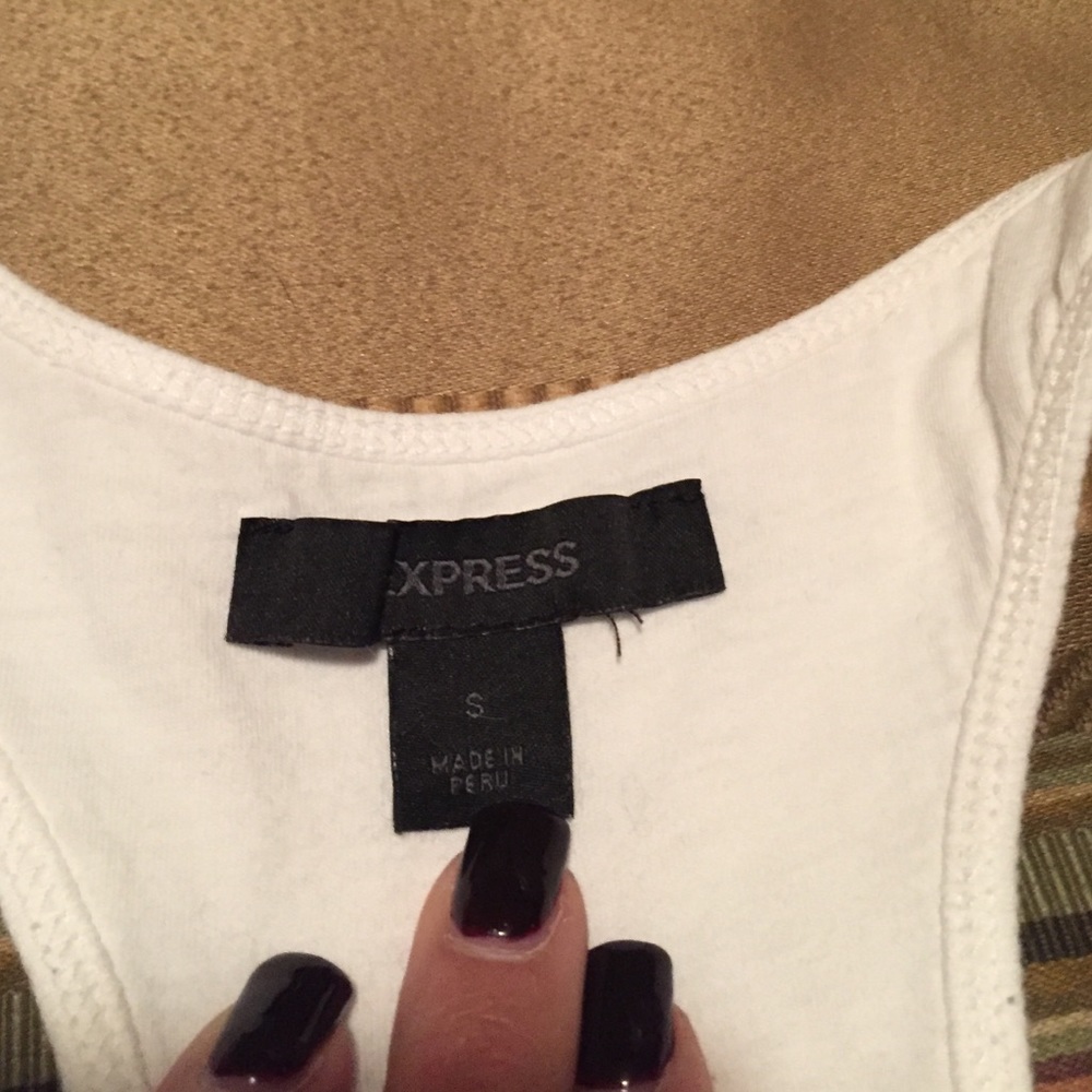 White Express Tank Racerback - Picture 3 of 4