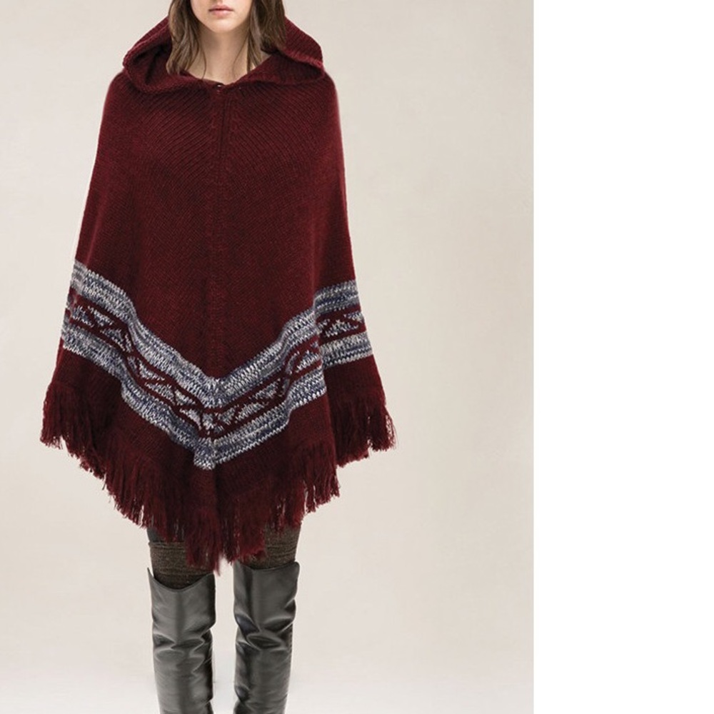 Black Hoodie Poncho - Picture 2 of 2