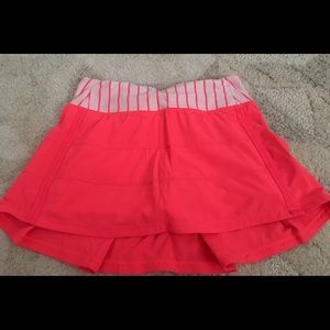 Lululemon Bright Coral Tennis Skirt Size 2