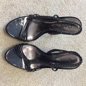 Black Strappy heels by Carlos Santana