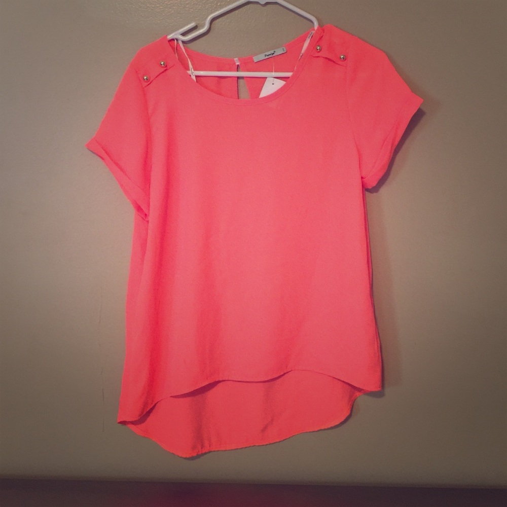 Neon coral Blouse