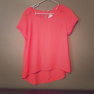 Neon coral Blouse