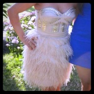 Bebe feather dress