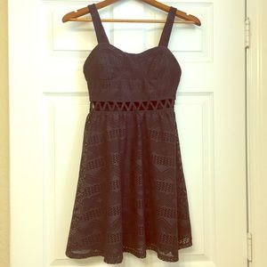 Dark Gray Cut Out Dress