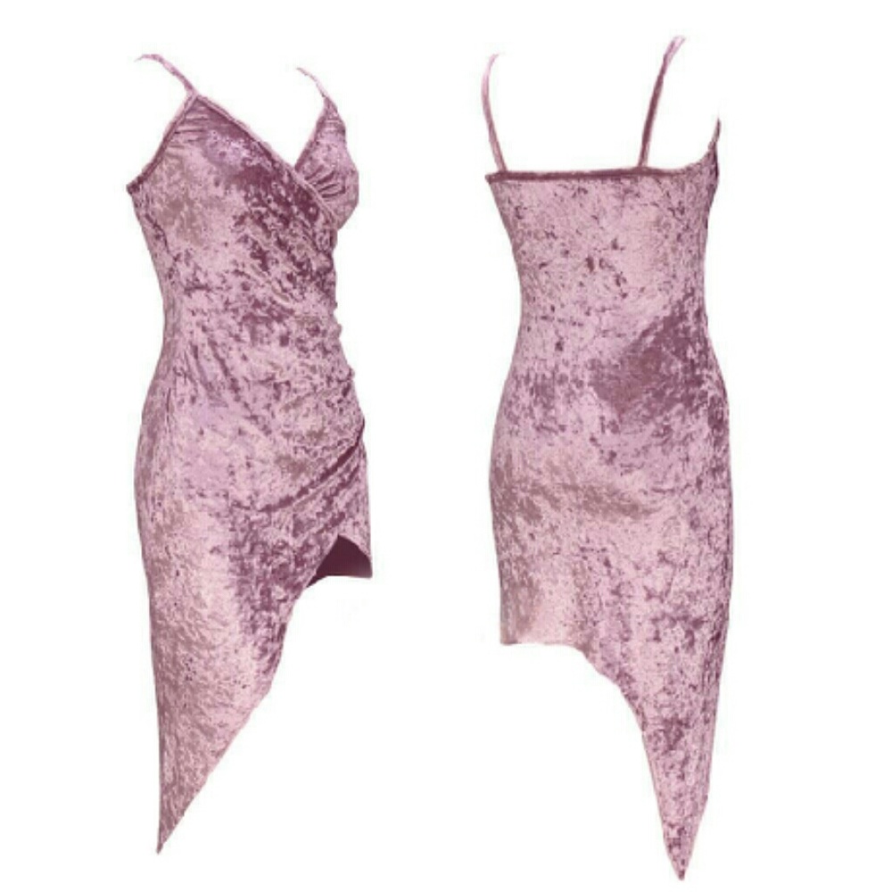 SOLD OUT! Crushed Velvet Backless Dress - Picture 2 of 4