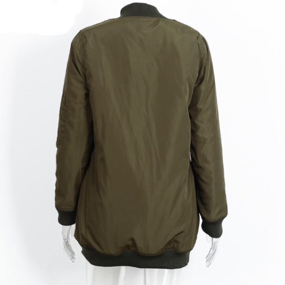 New! Long Bomber Jacket - Picture 4 of 5