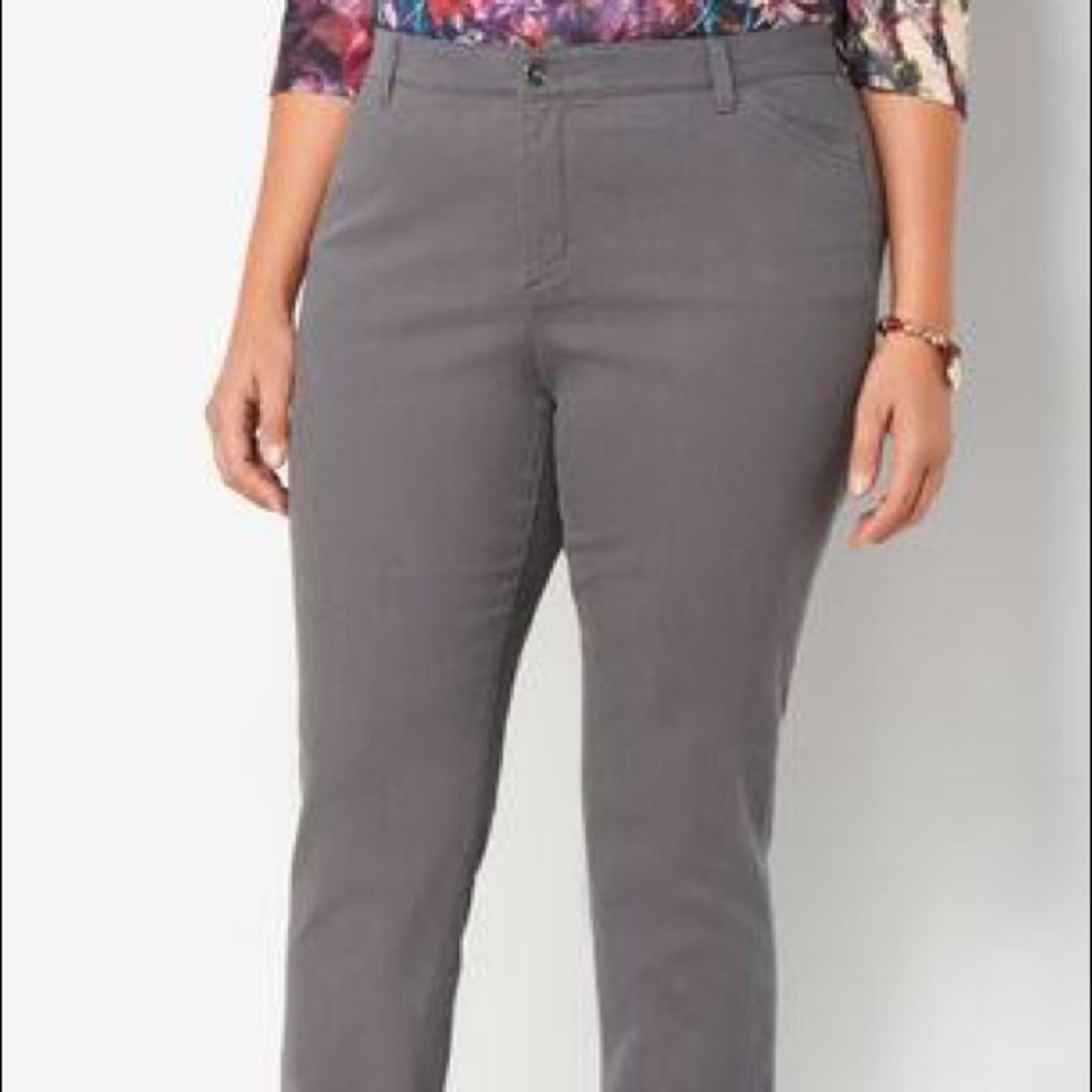 CHRISTOPHER & BANKS SIGNATURE SLIMMING PANTS 14 P