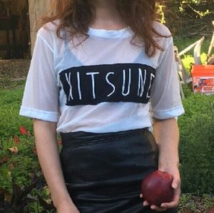 Kitsune white t shirt