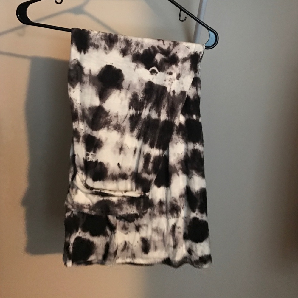 Gray & white tye dye maxi skirt
