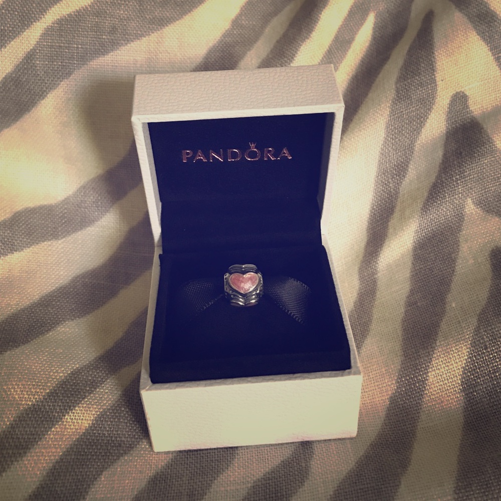 Pandora Authentic pink heart charm