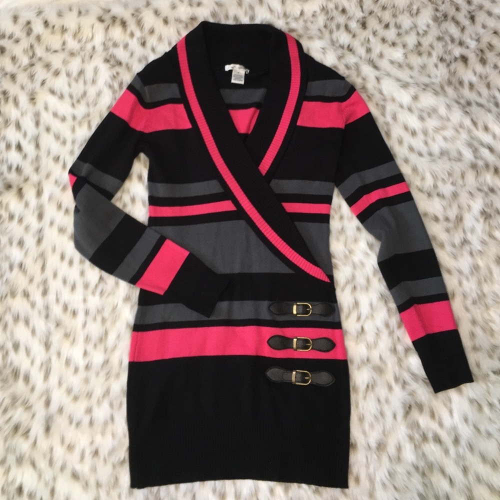 Striped sweater dress