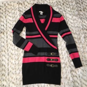 Striped sweater dress