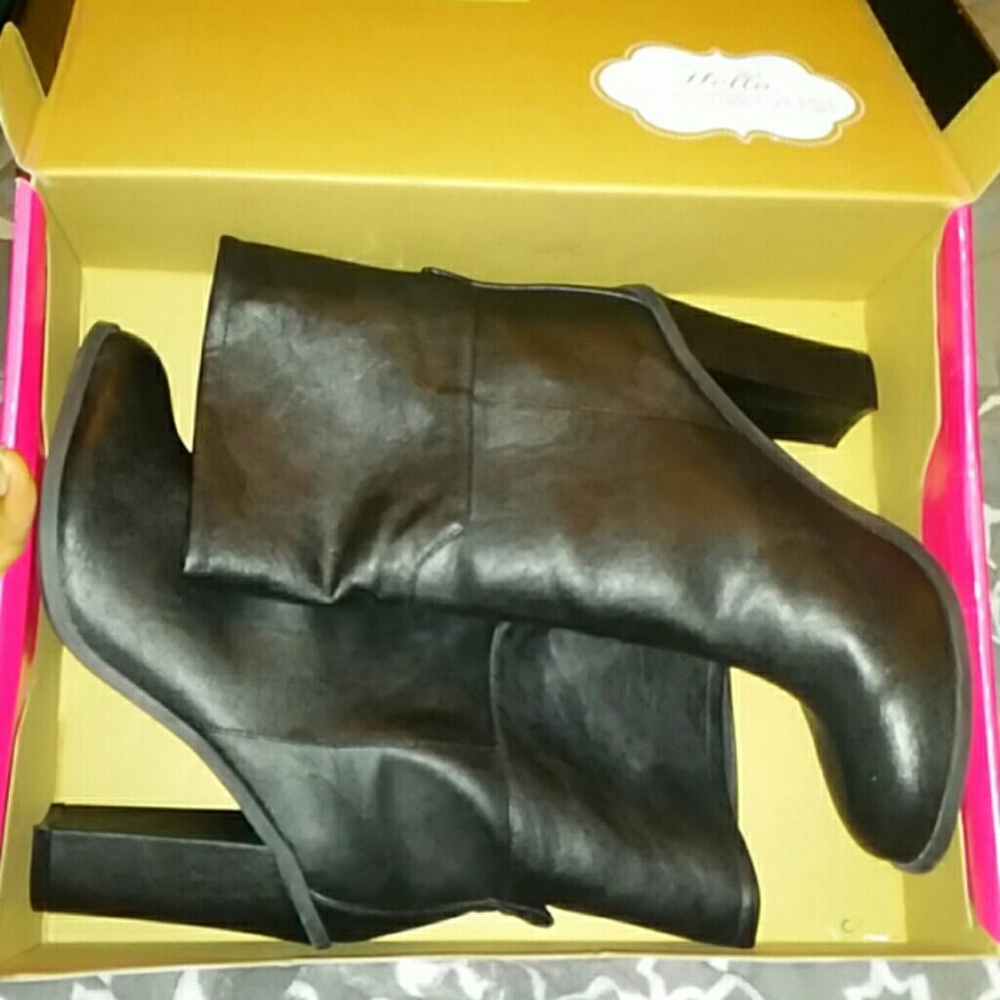 Brand New Black Leather Boots