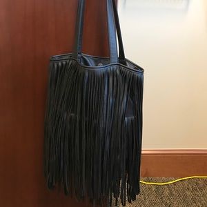 Black Fringe Purse