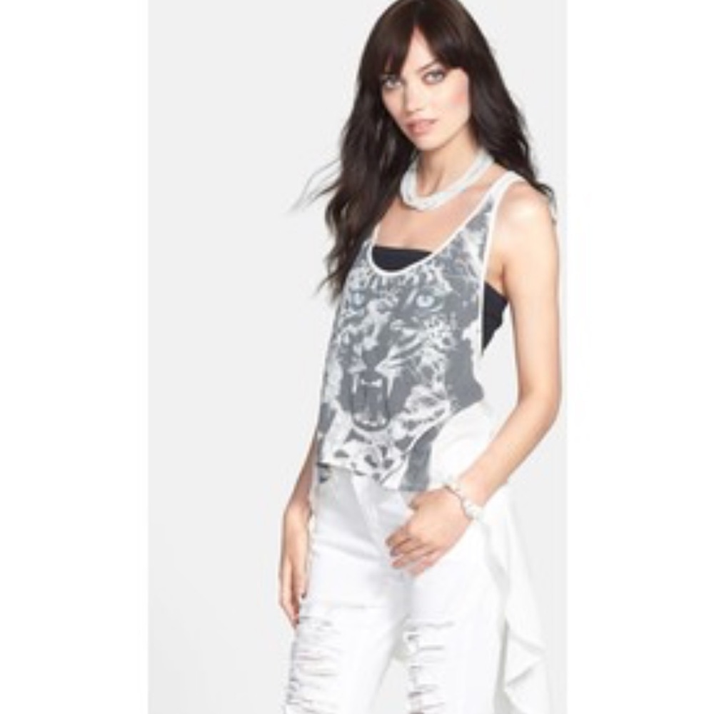 NWT high low tiger racerback tank.