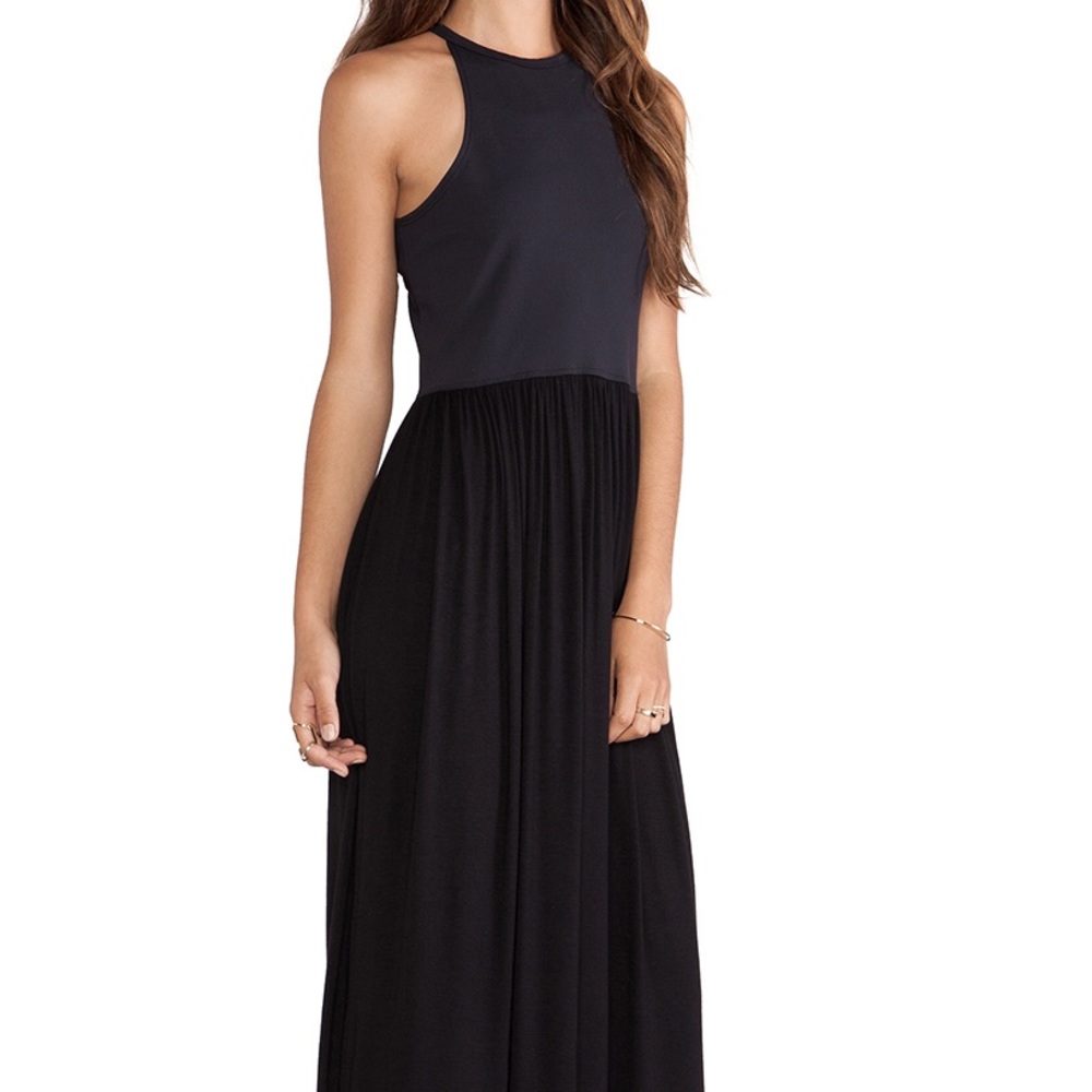 LNA Fitzgerald halter maxi dress - black