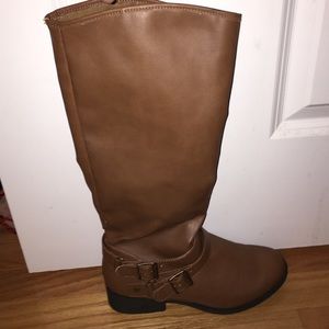 Brown riding boots