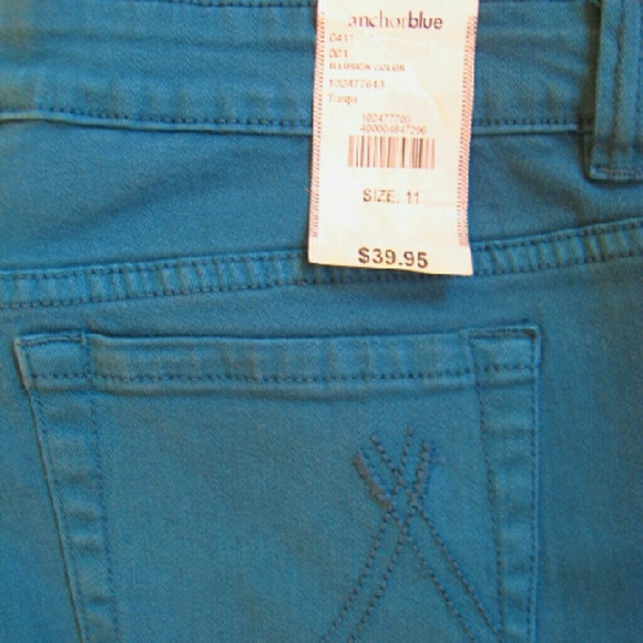 Anchor Blue Jeans - Turquoise Anchor Blue Skinny Jeans Anchor Blue Jeans - Turquoise Anchor Blue Skinny Jeans