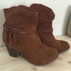 ON SALE! MIA Brown Suede Western Style Ankle Boots