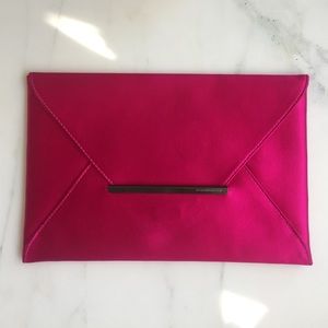 Silk envelope clutch
