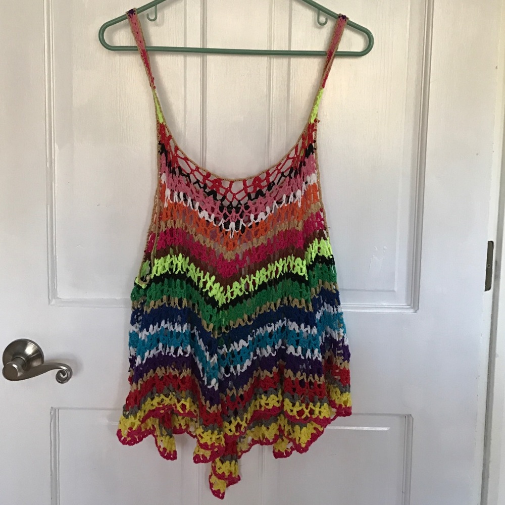 Vibrant crocheted top