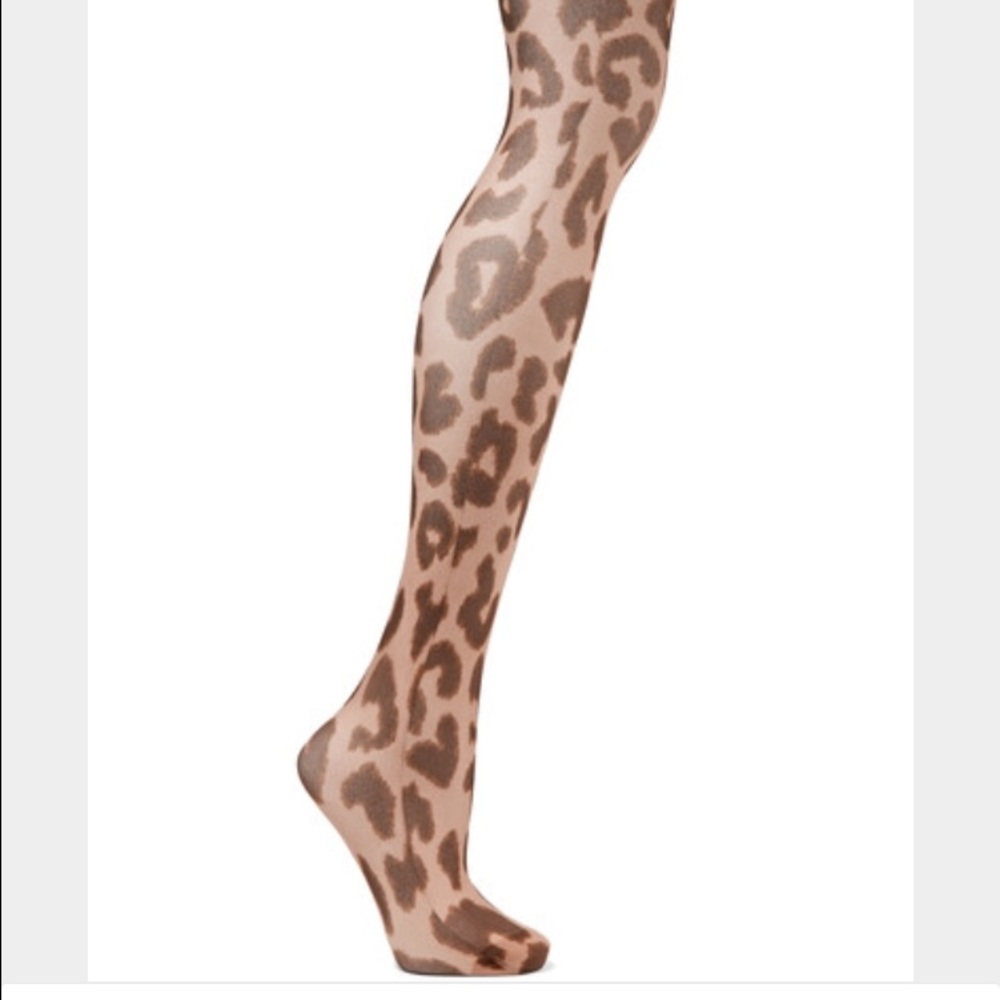 New ACNE leopard Tights sz M - Picture 3 of 4