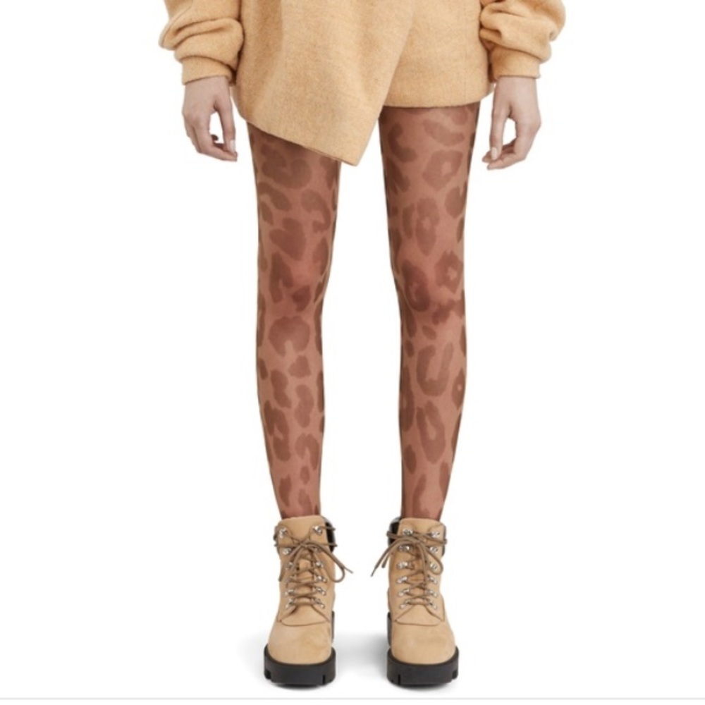 New ACNE leopard Tights sz M - Picture 4 of 4