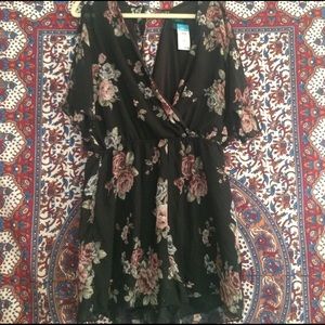Floral Print Chiffon Romper NWT